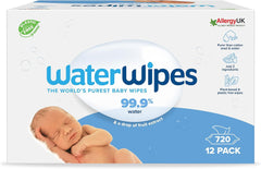 WaterWipes Unscented for Sensitive Skin, 720 Count (12 packs)